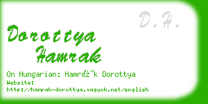 dorottya hamrak business card